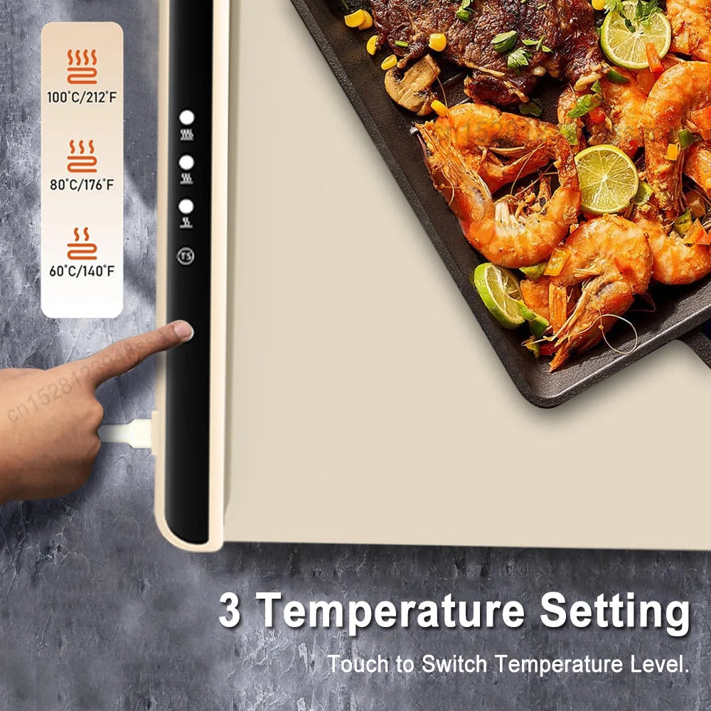 Smart Electric Warming Tray – Adjustable Temperature